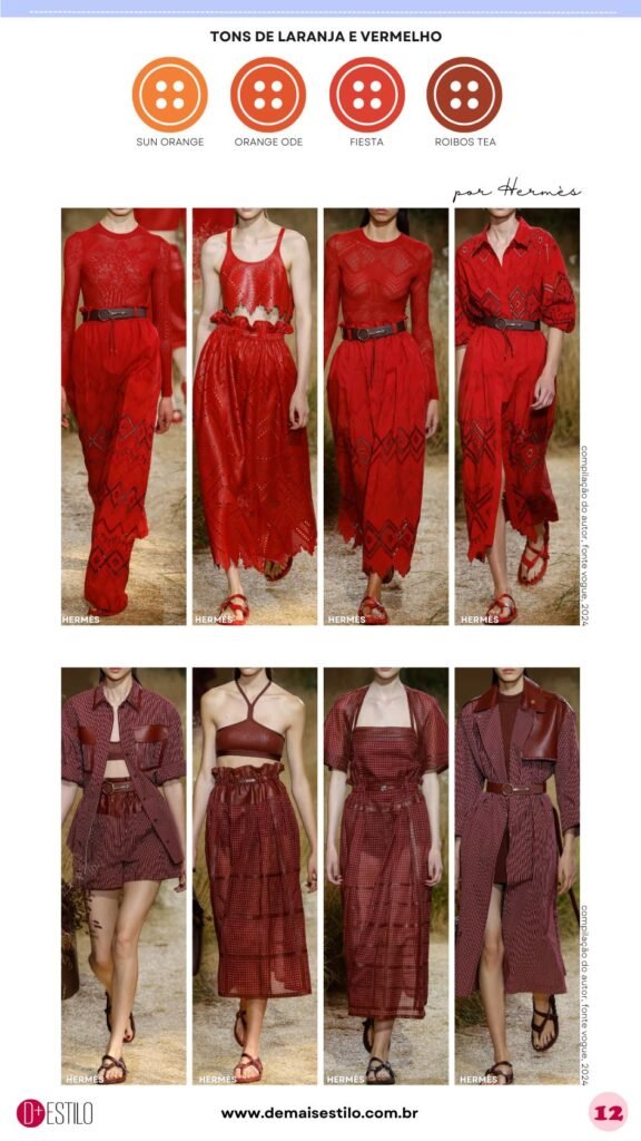 cor-tendência-primavera-2024-verão-2025-moda-laranja-vermelho-vinho